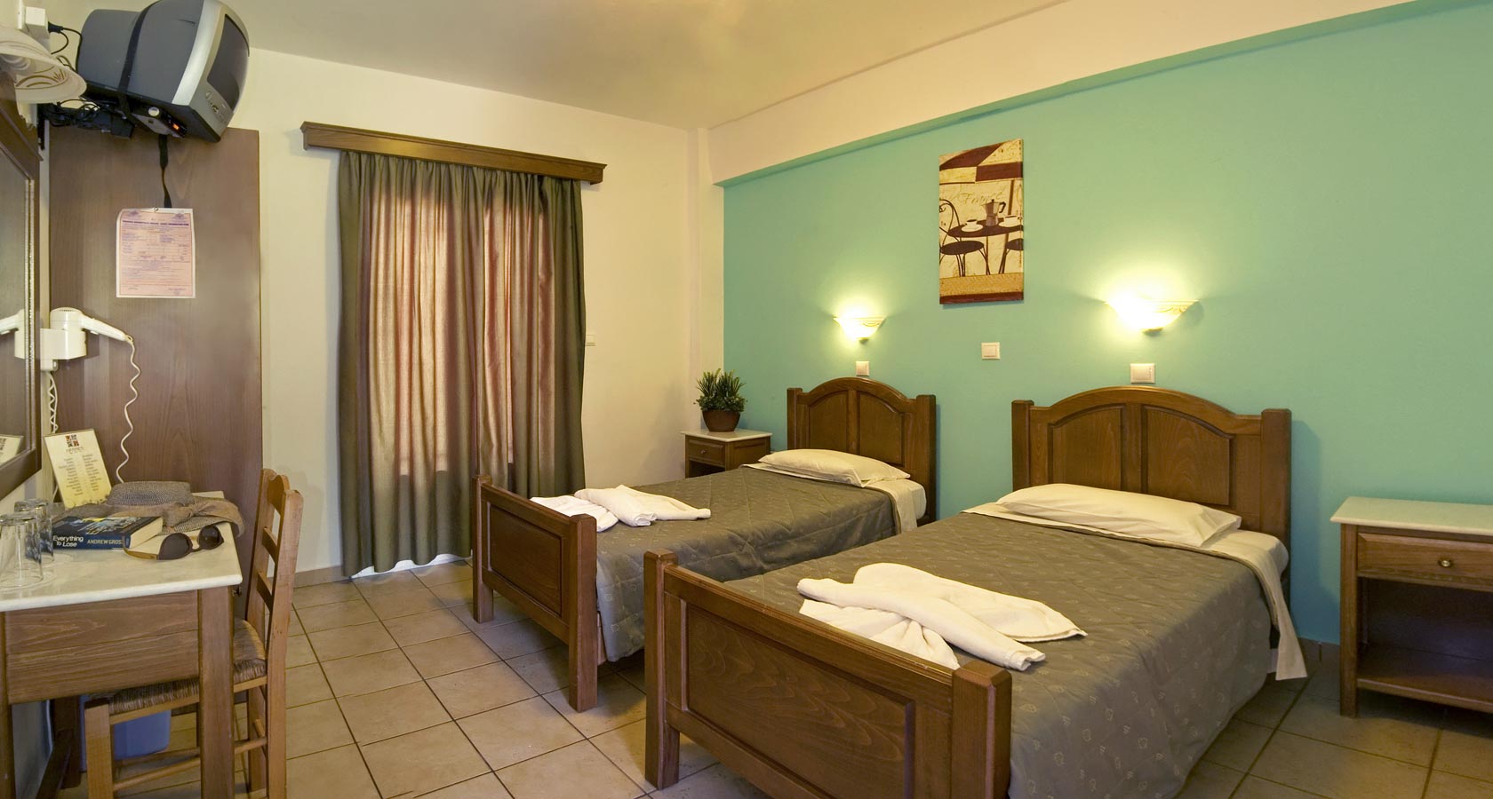 Room of Hermes Hotel in island Greece - Ios Accommodation
